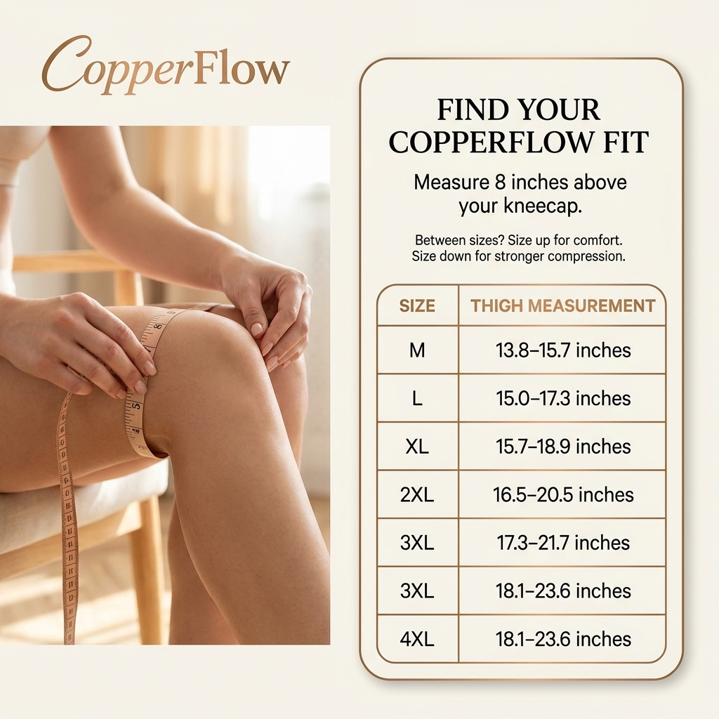 CopperFlow Pro Full Leg Compression Sleeve