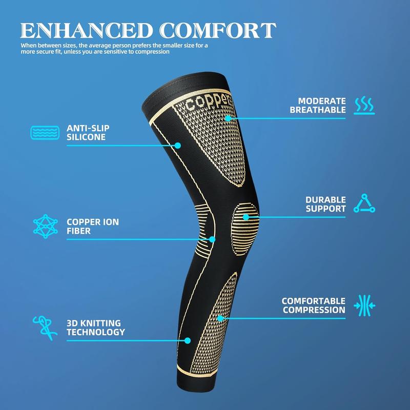 CopperFlow Pro Full Leg Compression Sleeve