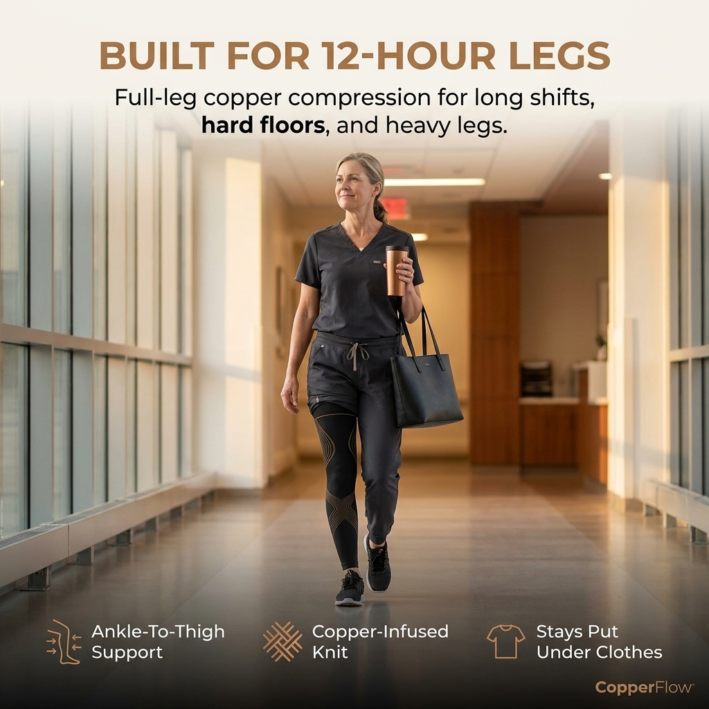 CopperFlow Pro Full Leg Compression Sleeve