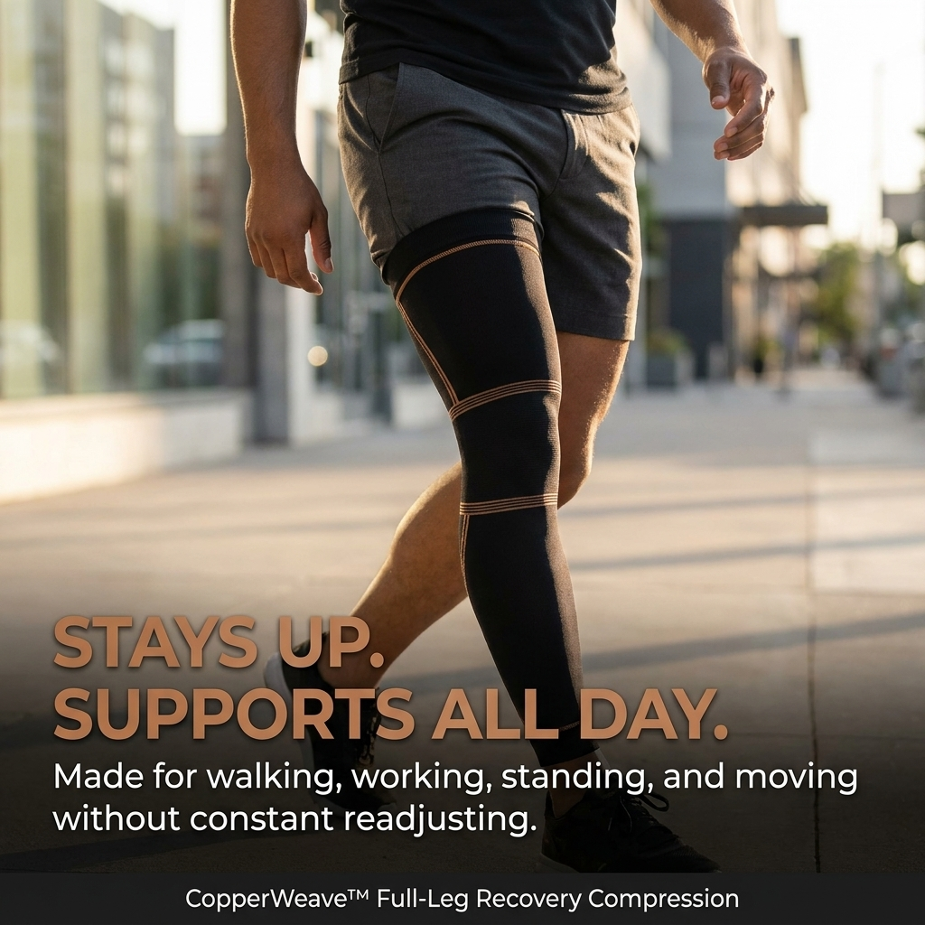 CopperFlow Pro Full Leg Compression Sleeve