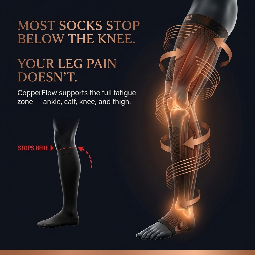 CopperFlow Pro Full Leg Compression Sleeve