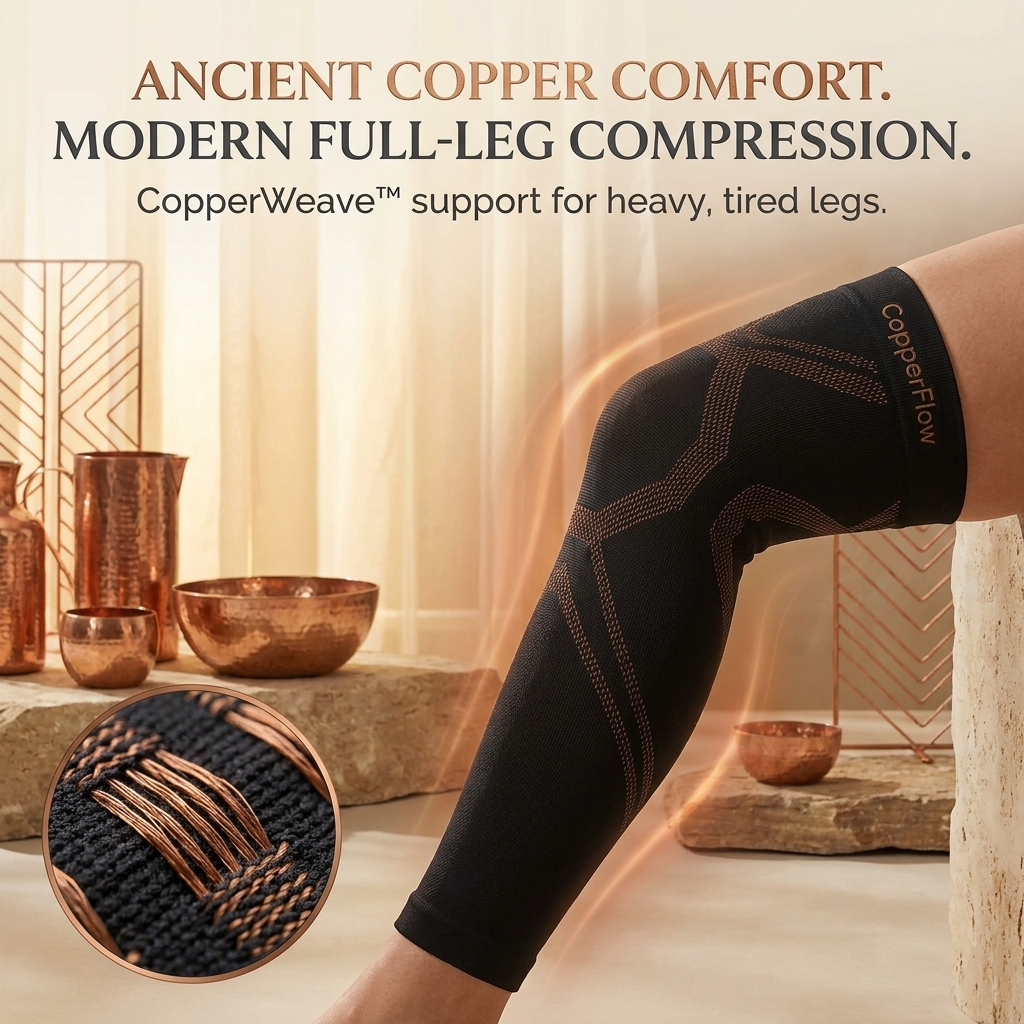 CopperFlow Pro Full Leg Compression Sleeve